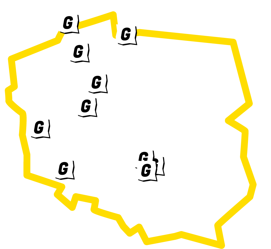 Mapa klubów RMG GYM